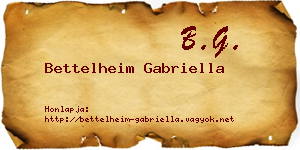 Bettelheim Gabriella névjegykártya